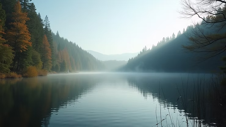 A tranquil lake view in Granville County, showcasing nature's beauty.